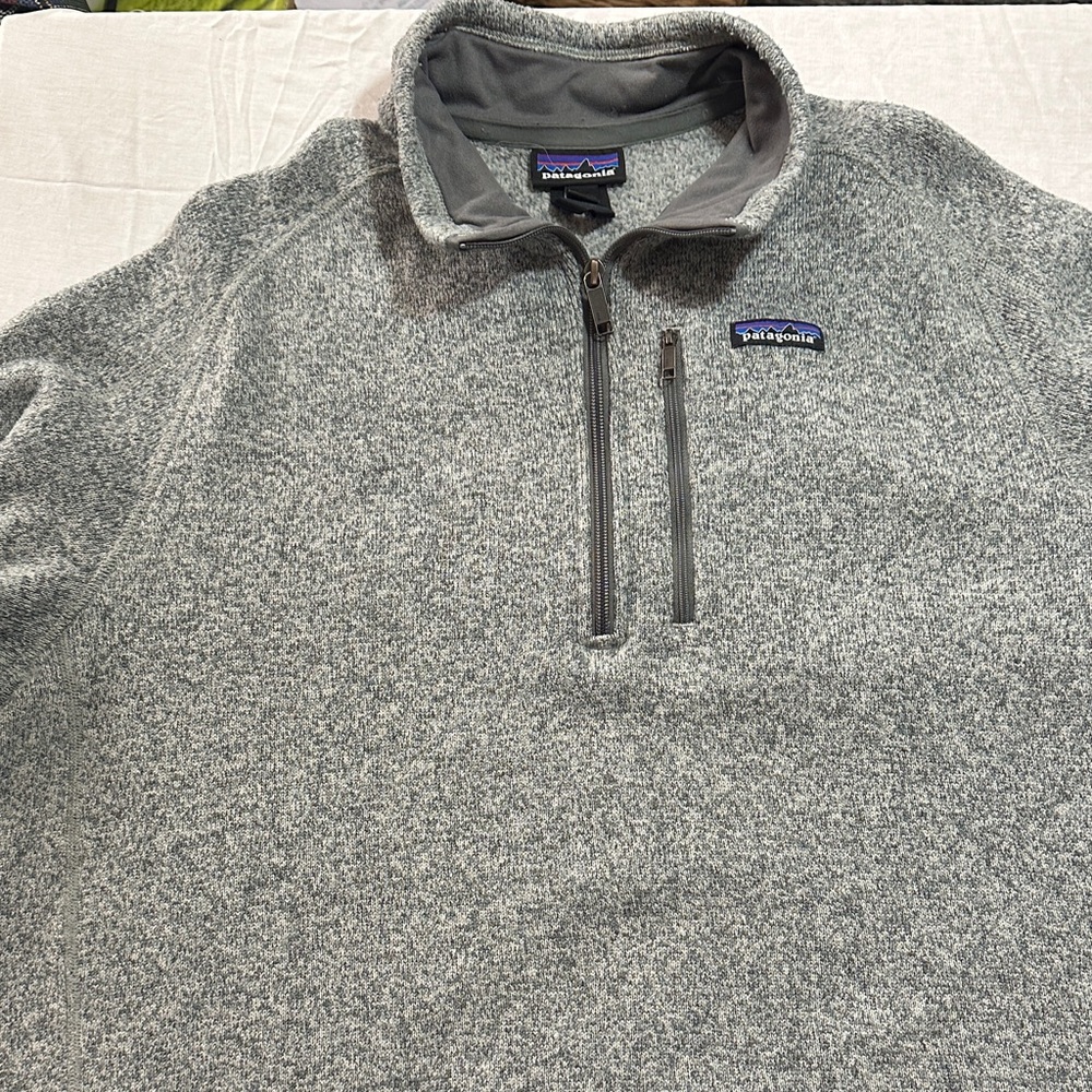 Patagonia Men's Zip-Up Better Sweater in Heather Gray